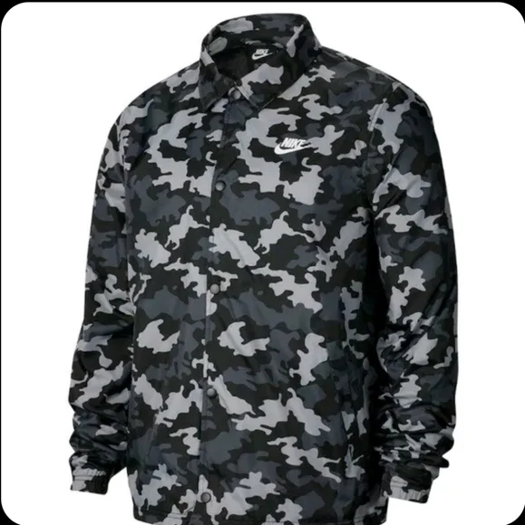 Nike Jackets Coats Nike Camouflage Print Coaches Jacket
